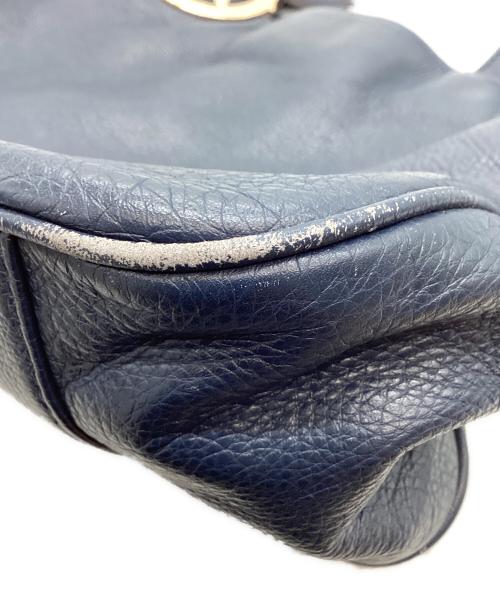 MICHAEL KORS（マイケル・コース）MICHAEL KORS (マイケル・コース) MICHAEL KORS　レザートートバッグ ネイビーの古着・服飾アイテム