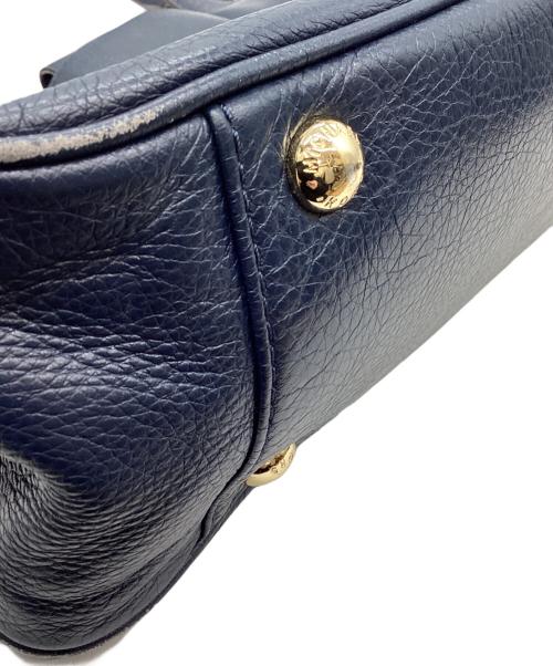 MICHAEL KORS（マイケル・コース）MICHAEL KORS (マイケル・コース) MICHAEL KORS　レザートートバッグ ネイビーの古着・服飾アイテム