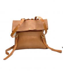 TIDE WAY（タイドウェイ）の古着「TIDE WAY　レザーリュック」｜ブラウン