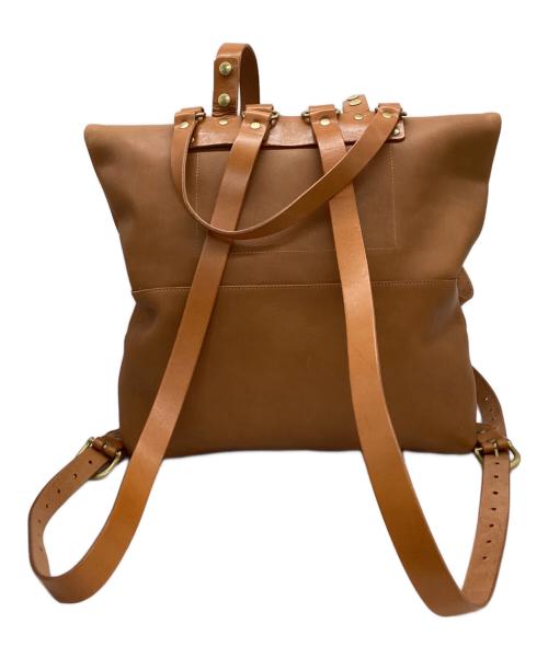 TIDE WAY（タイドウェイ）TIDE WAY (タイドウェイ) TIDE WAY　レザーリュック ブラウンの古着・服飾アイテム