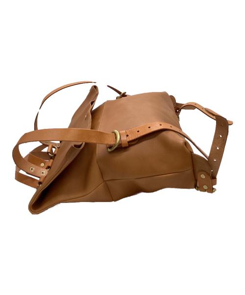 TIDE WAY（タイドウェイ）TIDE WAY (タイドウェイ) TIDE WAY　レザーリュック ブラウンの古着・服飾アイテム