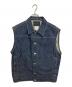 VERSACE JEANS SIGNATURE（ヴェルサーチジーンズシグネチャー）の古着「デニムベスト」｜ネイビー