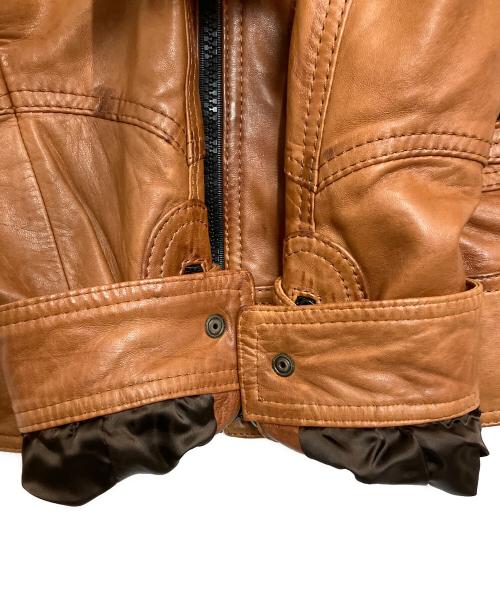 DOLCE & GABBANA（ドルチェ＆ガッバーナ）DOLCE & GABBANA (ドルチェ＆ガッバーナ) ラムレザージャケット ブラウン サイズ:Mの古着・服飾アイテム