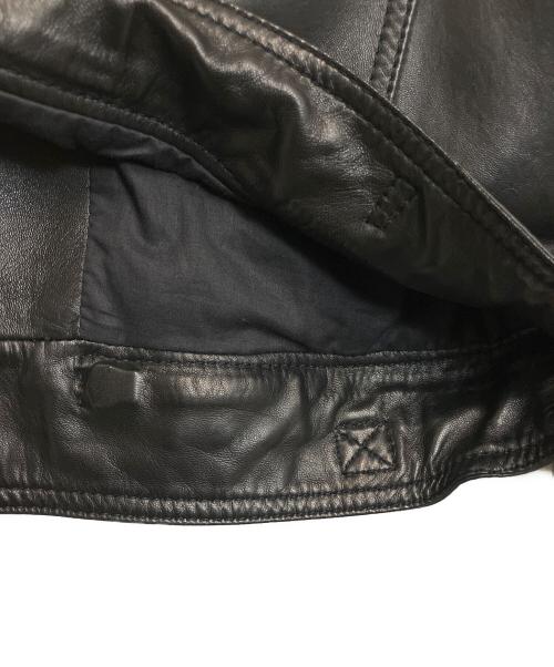 VERSACE（ヴェルサーチェ）VERSACE (ヴェルサーチェ) シングルライダースジャケット ブラック サイズ:XLの古着・服飾アイテム