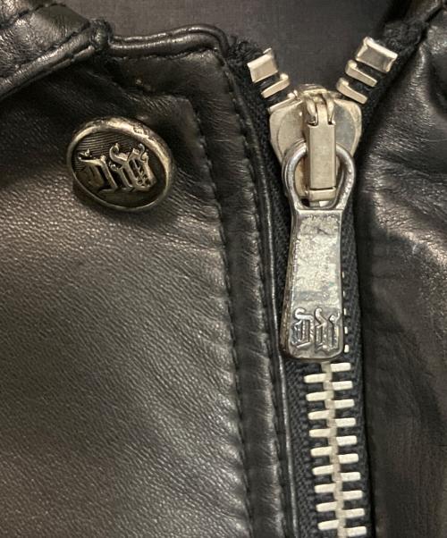 VERSACE（ヴェルサーチェ）VERSACE (ヴェルサーチェ) シングルライダースジャケット ブラック サイズ:XLの古着・服飾アイテム