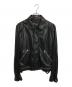 VERSACE（ヴェルサーチェ）の古着「シングルライダースジャケット」｜ブラック