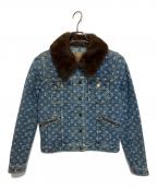 LOUIS VUITTONルイ ヴィトン）の古着「ミンクファーデニムジャケット」｜ブルー