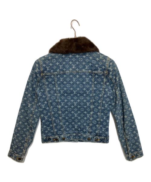 LOUIS VUITTON（ルイ ヴィトン）LOUIS VUITTON (ルイ ヴィトン) ミンクファーデニムジャケット ブルー サイズ:36の古着・服飾アイテム