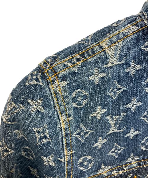 LOUIS VUITTON（ルイ ヴィトン）LOUIS VUITTON (ルイ ヴィトン) ミンクファーデニムジャケット ブルー サイズ:36の古着・服飾アイテム