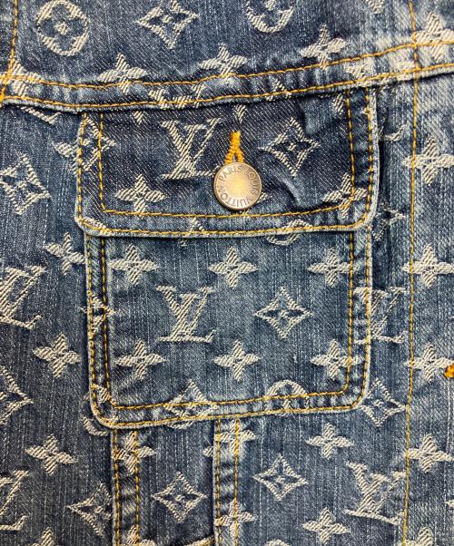 LOUIS VUITTON（ルイ ヴィトン）LOUIS VUITTON (ルイ ヴィトン) ミンクファーデニムジャケット ブルー サイズ:36の古着・服飾アイテム
