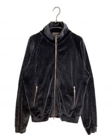 VERSACE（ヴェルサーチェ）の古着「ベロアジップパーカー」｜ネイビー