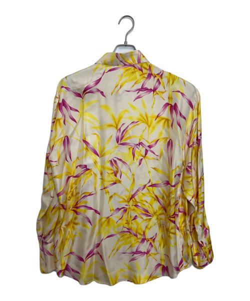 GIANNI VERSACE（ジャンニ・ヴェルサーチ）GIANNI VERSACE (ジャンニ・ヴェルサーチ) シルクシャツ イエロー×ピンク サイズ:54の古着・服飾アイテム