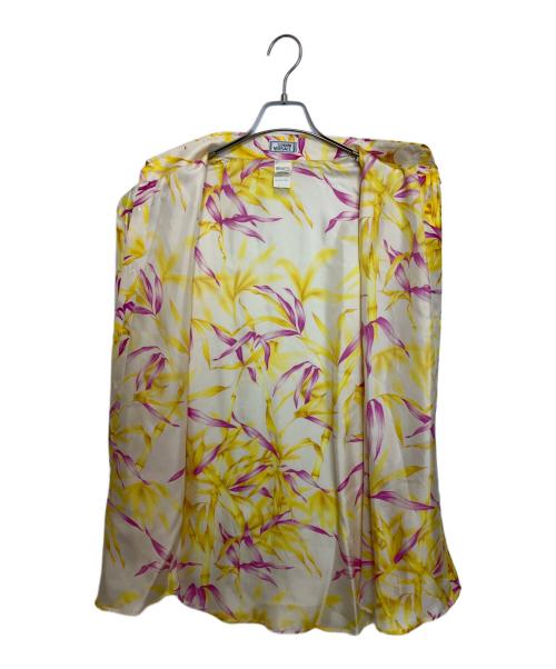 GIANNI VERSACE（ジャンニ・ヴェルサーチ）GIANNI VERSACE (ジャンニ・ヴェルサーチ) シルクシャツ イエロー×ピンク サイズ:54の古着・服飾アイテム