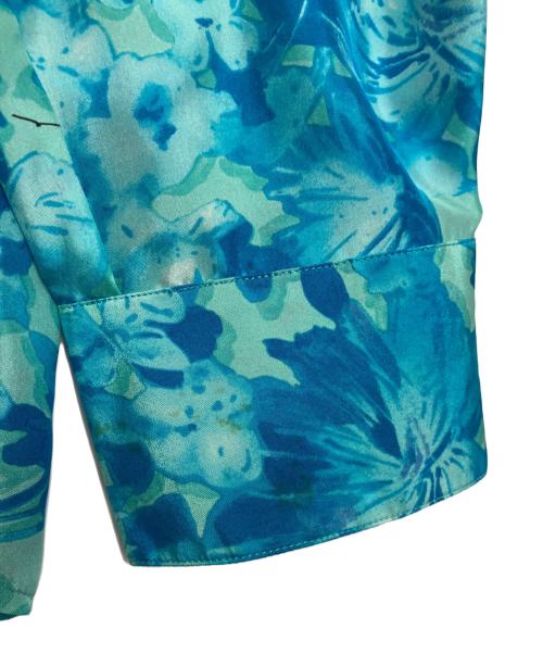 GIANNI VERSACE（ジャンニ・ヴェルサーチ）GIANNI VERSACE (ジャンニ・ヴェルサーチ) シルクシャツ ブルー サイズ:54の古着・服飾アイテム