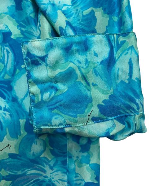 GIANNI VERSACE（ジャンニ・ヴェルサーチ）GIANNI VERSACE (ジャンニ・ヴェルサーチ) シルクシャツ ブルー サイズ:54の古着・服飾アイテム