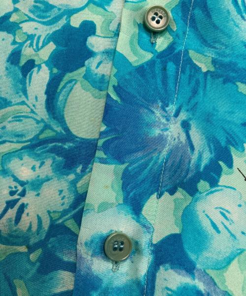 GIANNI VERSACE（ジャンニ・ヴェルサーチ）GIANNI VERSACE (ジャンニ・ヴェルサーチ) シルクシャツ ブルー サイズ:54の古着・服飾アイテム