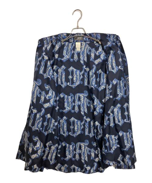 GIANNI VERSACE（ジャンニ・ヴェルサーチ）GIANNI VERSACE (ジャンニ・ヴェルサーチ) シルクシャツ ネイビー サイズ:50の古着・服飾アイテム