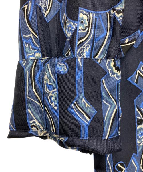 GIANNI VERSACE（ジャンニ・ヴェルサーチ）GIANNI VERSACE (ジャンニ・ヴェルサーチ) シルクシャツ ネイビー サイズ:50の古着・服飾アイテム