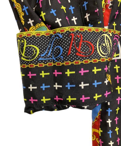 VERSACE（ヴェルサーチェ）VERSACE (ヴェルサーチェ) シルクシャツ ブラック サイズ:54の古着・服飾アイテム