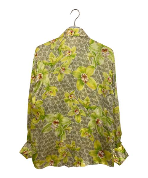 VERSACE（ヴェルサーチェ）VERSACE (ヴェルサーチェ) シルクシャツ イエロー サイズ:52の古着・服飾アイテム