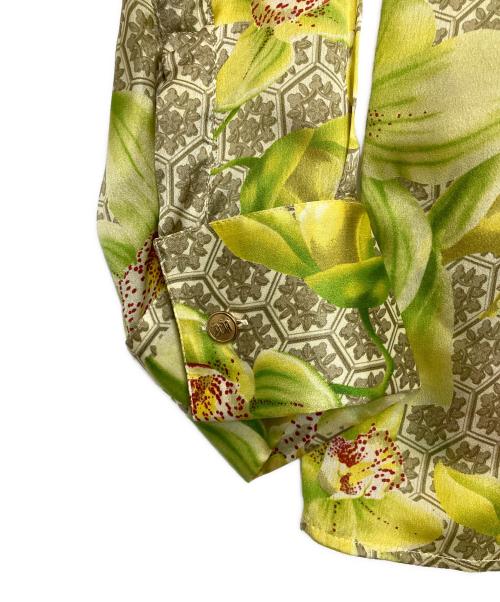 VERSACE（ヴェルサーチェ）VERSACE (ヴェルサーチェ) シルクシャツ イエロー サイズ:52の古着・服飾アイテム