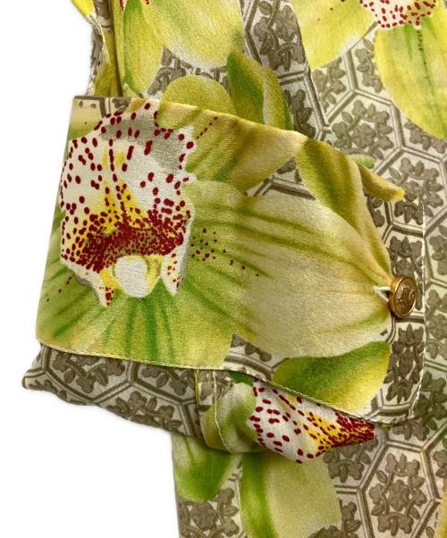 VERSACE（ヴェルサーチェ）VERSACE (ヴェルサーチェ) シルクシャツ イエロー サイズ:52の古着・服飾アイテム