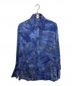 VERSACEヴェルサーチェ）の古着「シルクシャツ」｜ネイビー