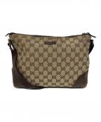GUCCIグッチ）の古着「ショルダーバッグ」｜ブラウン×ベージュ