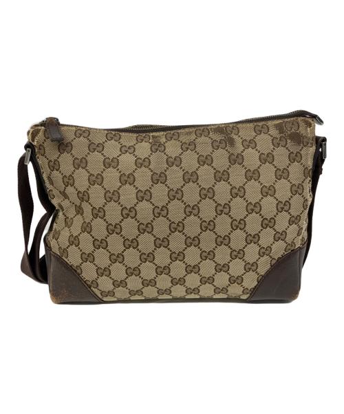 GUCCI（グッチ）GUCCI (グッチ) ショルダーバッグ ブラウン×ベージュの古着・服飾アイテム