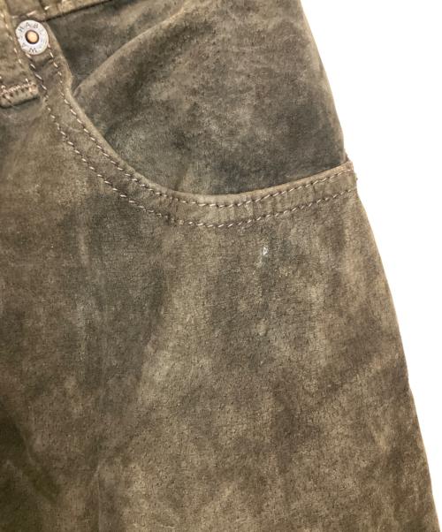 SKOTTS SUEDE（スコッツスエード）SKOTTS SUEDE (スコッツスエード) レザーパンツ ブラウン サイズ:81cm (W32)の古着・服飾アイテム