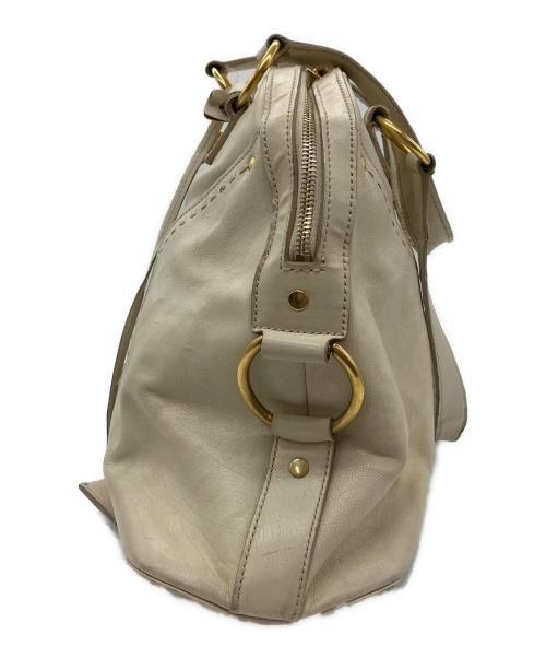 Yves Saint Laurent（イヴサンローラン）Yves Saint Laurent (イヴサンローラン) ハンドバッグ アイボリーの古着・服飾アイテム