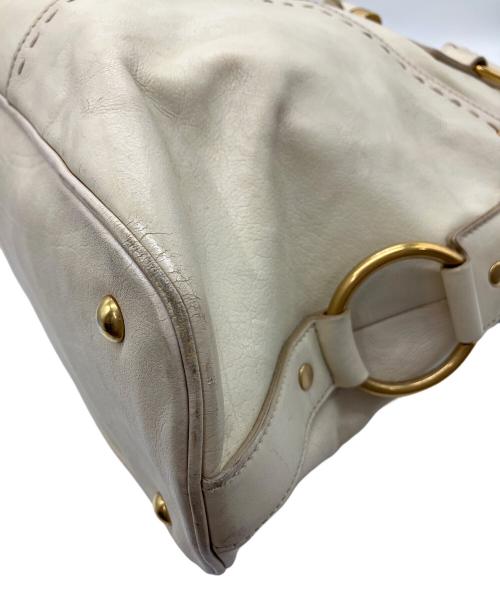 Yves Saint Laurent（イヴサンローラン）Yves Saint Laurent (イヴサンローラン) ハンドバッグ アイボリーの古着・服飾アイテム