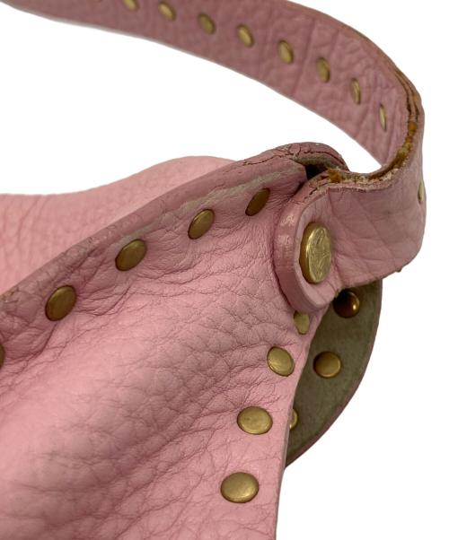 CELINE（セリーヌ）CELINE (セリーヌ) スタッズワンショルダーバッグ ピンクの古着・服飾アイテム