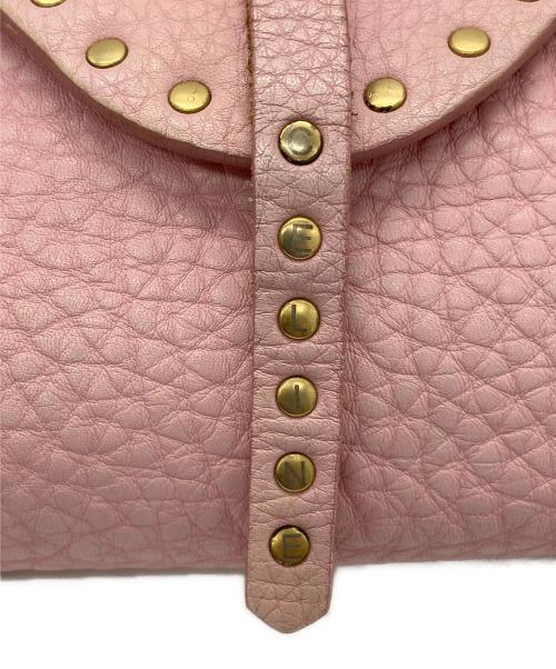 CELINE（セリーヌ）CELINE (セリーヌ) スタッズワンショルダーバッグ ピンクの古着・服飾アイテム