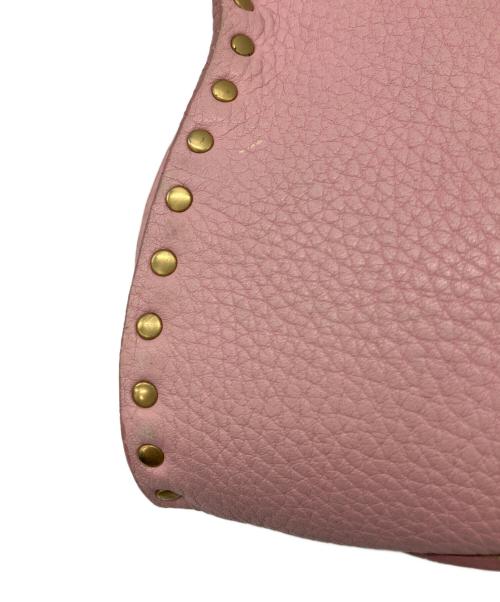 CELINE（セリーヌ）CELINE (セリーヌ) スタッズワンショルダーバッグ ピンクの古着・服飾アイテム