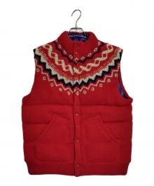 RALPH LAUREN RUGBY（ラルフローレンラグビー）の古着「ニットダウンベスト」｜レッド