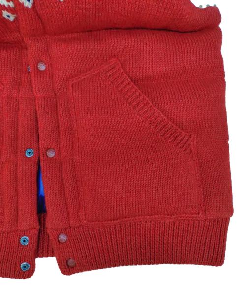 RALPH LAUREN RUGBY（ラルフローレンラグビー）RALPH LAUREN RUGBY (ラルフローレンラグビー) ニットダウンベスト レッド サイズ:Lの古着・服飾アイテム