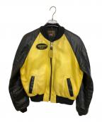 VANSONバンソン）の古着「TJ TEAM jacket」｜ブラック×イエロー