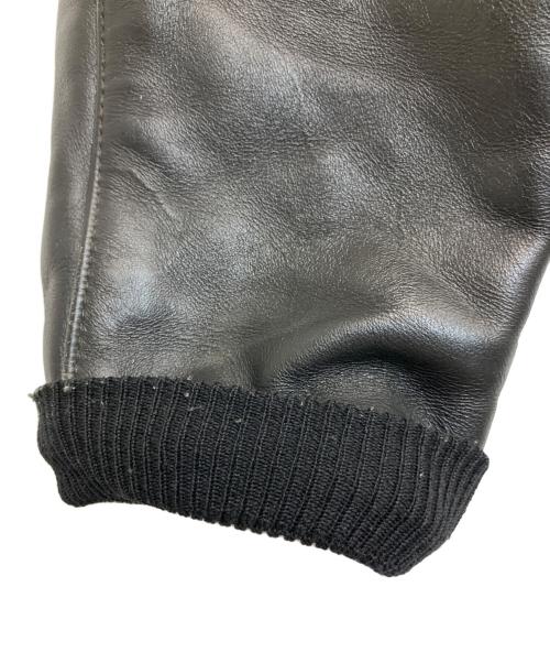 VANSON（バンソン）VANSON (バンソン) TJ TEAM jacket ブラック×イエロー サイズ:Lの古着・服飾アイテム