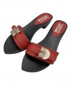 Salvatore Ferragamoサルヴァトーレ フェラガモ）の古着「サンダル」｜ブラック×レッド
