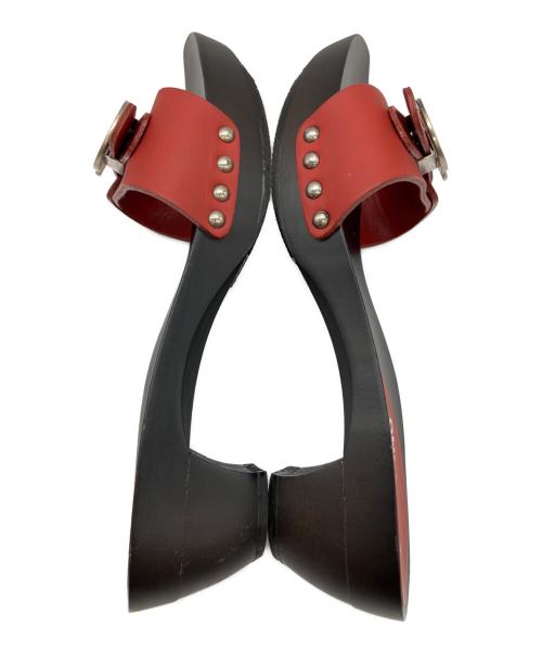 Salvatore Ferragamo（サルヴァトーレ フェラガモ）Salvatore Ferragamo (サルヴァトーレ フェラガモ) サンダル ブラック×レッド サイズ:24.5の古着・服飾アイテム