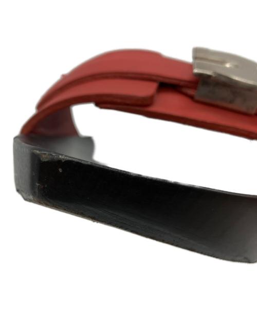 Salvatore Ferragamo（サルヴァトーレ フェラガモ）Salvatore Ferragamo (サルヴァトーレ フェラガモ) サンダル ブラック×レッド サイズ:24.5の古着・服飾アイテム