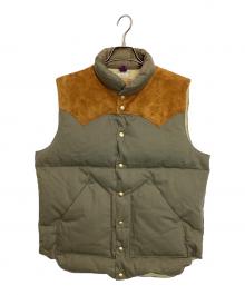 WAREHOUSE×RockyMountainFeatherBed（ウエアハウス×ロッキーマウンテンフェザーベッド）の古着「WH HBT DOWN VEST」｜カーキ×ブラウン