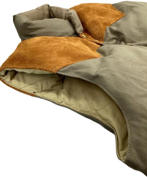 WAREHOUSE（ウエアハウス）WAREHOUSE (ウエアハウス) RockyMountainFeatherBed (ロッキーマウンテンフェザーベッド) WH HBT DOWN VEST カーキ×ブラウン サイズ:XLの古着・服飾アイテム