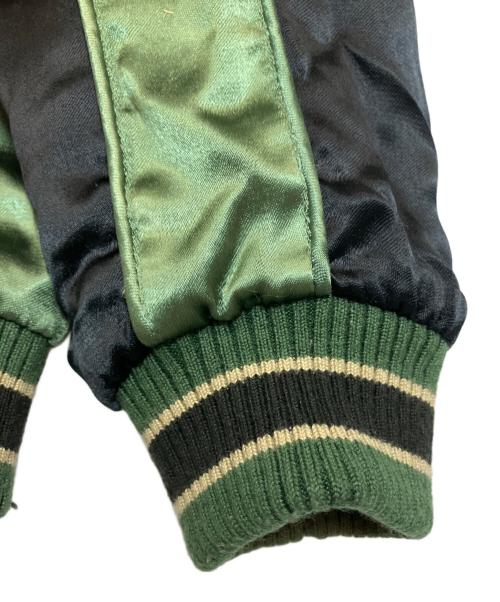 LOONEY TUNES（ルーニーチューンズ）LOONEY TUNES (ルーニーチューンズ) Brave-man リバーシブルスカジャン カーキ×グリーン サイズ:Mの古着・服飾アイテム