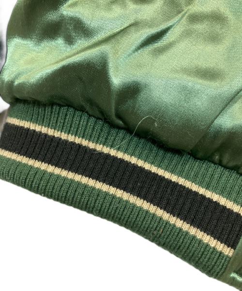 LOONEY TUNES（ルーニーチューンズ）LOONEY TUNES (ルーニーチューンズ) Brave-man リバーシブルスカジャン カーキ×グリーン サイズ:Mの古着・服飾アイテム