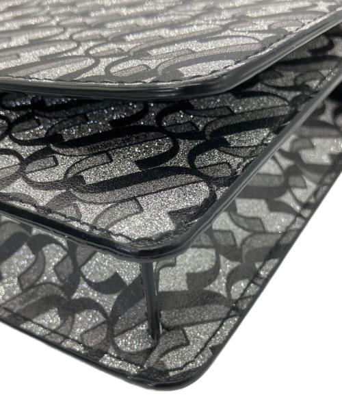 JIMMY CHOO（ジミーチュウ）JIMMY CHOO (ジミーチュウ) チェーンショルダーバッグ シルバー×ブラックの古着・服飾アイテム