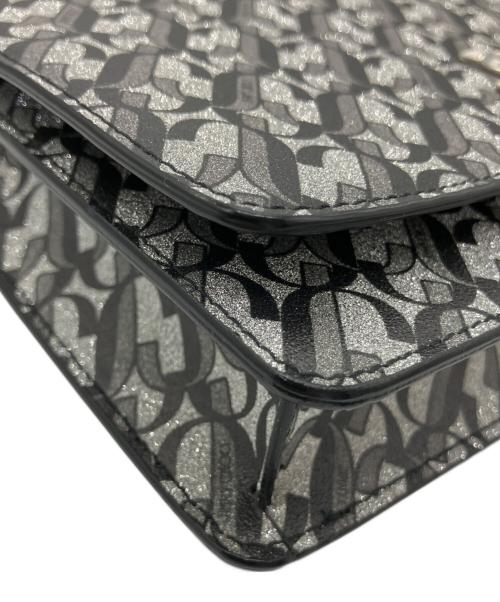 JIMMY CHOO（ジミーチュウ）JIMMY CHOO (ジミーチュウ) チェーンショルダーバッグ シルバー×ブラックの古着・服飾アイテム