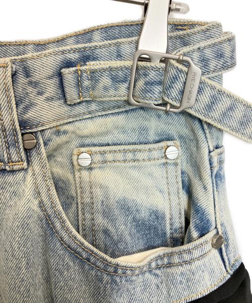 RYE CHASIN（ライチェイシン）RYE CHASIN (ライチェイシン) WASHED BLUE RACING BAGGY JEANS スカイブルー サイズ:Mの古着・服飾アイテム