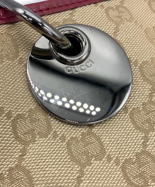GUCCI（グッチ）GUCCI (グッチ) トートバッグ ベージュ×ボルドーの古着・服飾アイテム